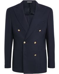 Corneliani - Virgin Wool Double-Breasted Blazer - Lyst