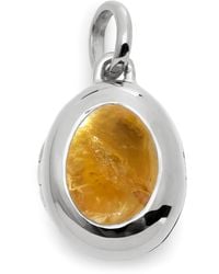Monica Vinader - Sterling And Citrine November Birthstone Locket - Lyst