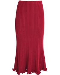 Self-Portrait - Knit Flared Midi Skirt - Lyst