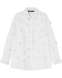 Marina Rinaldi - Floral-Embellished Fidato Shirt - Lyst