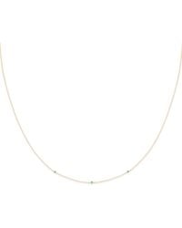 Astrid & Miyu - And Emerald Charm Necklace - Lyst