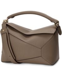 Loewe - Medium Leather Puzzle Edge Top-Handle Bag - Lyst