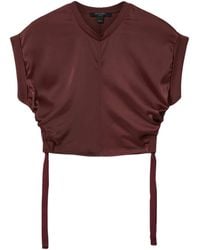 AllSaints - Satin Mira T-Shirt - Lyst