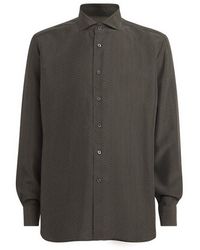 Corneliani - Silk Diamond Print Shirt - Lyst