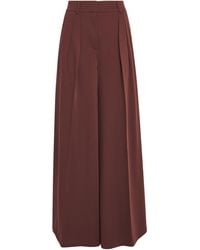 Max Mara - Wool Jersey Palazzo Trousers - Lyst