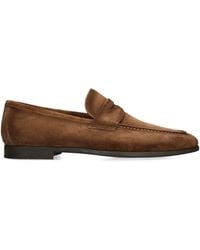 Magnanni - Suede Diezma Penny Loafers - Lyst