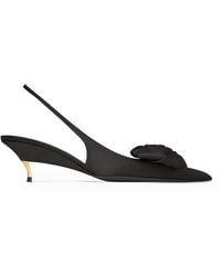 Saint Laurent - Satin Dakota Slingback Pumps 50 - Lyst