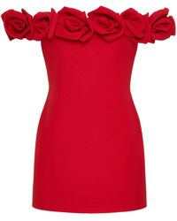 Valentino Garavani - Rose-detail Mini Dress - Lyst