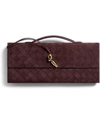 Bottega Veneta - Suede Andiamo Clutch Bag - Lyst