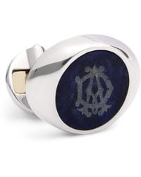 dunhill - Rhodium-Plated And Sodalite Ad Cypher Cufflinks - Lyst