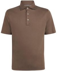 Canali - Cotton Polo Shirt - Lyst