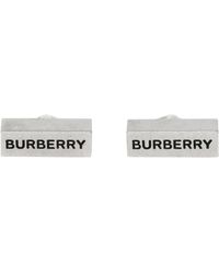 Burberry - Palladium-plated Logo Cufflinks - Lyst