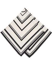 Anine Bing York-Print Silk Scarf in Black | Lyst