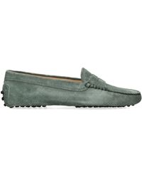 Tod's - Suede Gommini Penny Loafers - Lyst