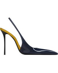 Saint Laurent - Patent Leather Amalia Slingback Pumps 110 - Lyst