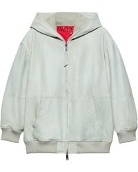 MAX&Co. - Leather Bomber Jacket - Lyst