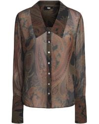 PAIGE - Georgette Paisley Rosalinda Blouse - Lyst