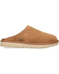 UGG - Classic Slip-on Suede And Shearling Slippers - Lyst