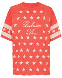 Balmain - Signature Star T-shirt - Lyst