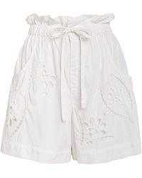 Isabel Marant - Broderie Anglaise Hidea Shorts - Lyst