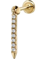 Maria Tash - Diamond Eternity Bar Charm Threaded Stud Earring - Lyst