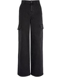 7 For All Mankind - Scout Cargo Wide-leg Jeans - Lyst