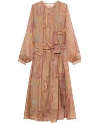 Marina Rinaldi - Silk Printed Maxi Dress - Lyst