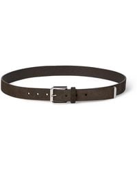 Brunello Cucinelli - Reversed Leather Buckle Belt - Lyst