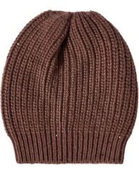Brunello Cucinelli - Silk-Cashmere Embellished Beanie - Lyst