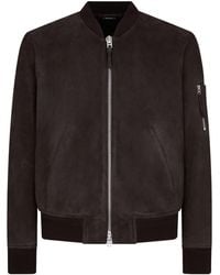 Tom Ford - Suede Leather Bomber Jacket - Lyst