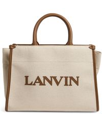 Lanvin - Small Canvas Mm Tote Bag - Lyst