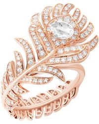 Boucheron - Small Rose Plume De Paon Ring - Lyst
