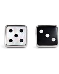 Babette Wasserman - Onyx And Mother-Of-Pearl Dice Cufflinks - Lyst