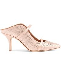Malone Souliers - Satin Crystal-Embellished Maureen Heeled Mules 70 - Lyst