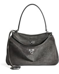 Balenciaga - Small Suede Rodeo Top-Handle Bag - Lyst