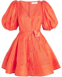 Zimmermann - Linen-silk Tranquility Flip Mini Dress - Lyst