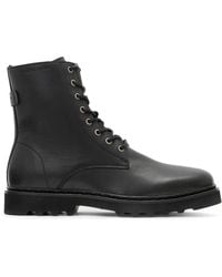 AllSaints - Leather Skiff Military Boots - Lyst