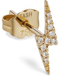 Maria Tash - And Diamond Lightning Bolt Threaded Stud Earring - Lyst