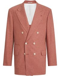 Brunello Cucinelli - Wool-Cotton-Silk Blazer - Lyst