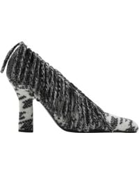 Burberry - Wool Check Sweep Pumps 100 - Lyst