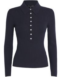 Maje - Wool-Silk Polo Sweater - Lyst