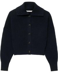 AllSaints - Wool Caron Collared Cardigan - Lyst