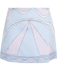 PUCCI - Silk Dune Print Mini Skirt - Lyst