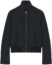 McQueen - Skull-Print Cropped Harrington Jacket - Lyst