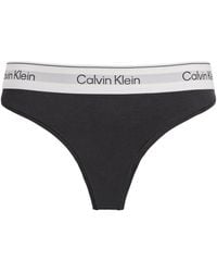Calvin Klein - Cotton-Blend Icon Thong - Lyst