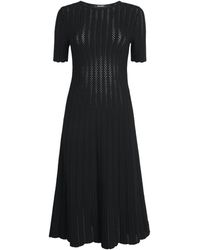 Valentino - Openwork Knit Midi Dress - Lyst