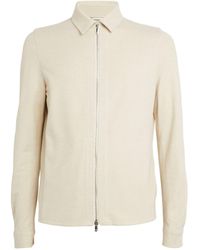 Marco Pescarolo - Silk-blend Zip-up Shirt - Lyst