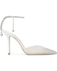 Jimmy Choo - Saeda 100 Rhinestone-Embellished Heels - Lyst