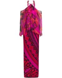 PUCCI - Silk Occhi Print Maxi Dress - Lyst