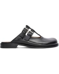 Loewe - Leather Campo Mary Jane Mules - Lyst